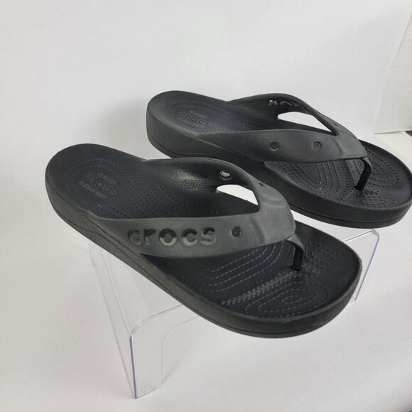 Crocs Via Collection Sandals Women's 8 Flip Flop Waterproof Thong Comfort Slide - Picture 2 of 6